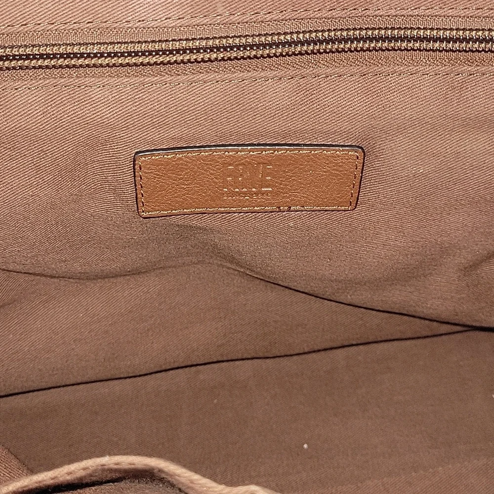 Frye Brown Leather Top-Handle Satchel Handbag